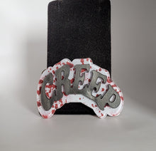 Load image into Gallery viewer, Creep Brooch in Smoke Pearl and Bloody Acrylic
