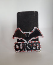 Load image into Gallery viewer, Cursed Brooch in Black Gloss and Bloody Acrylic
