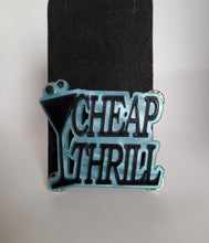 Load image into Gallery viewer, Cheap Thrill Brooch in Pearl Aqua and Black Gloss Acrylic

