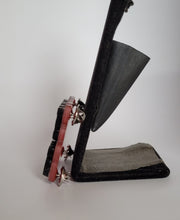 Load image into Gallery viewer, Future Mistress Brooch in Red Pearl and Black Gloss Acrylic
