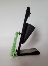 Load image into Gallery viewer, Fresno Nightcrawler Brooch in Neon Green Gloss and Pearl White Acrylic

