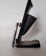 Load image into Gallery viewer, Naughty Ghost Brooch in Black Gloss and Pearl White Acrylic (Style 1)
