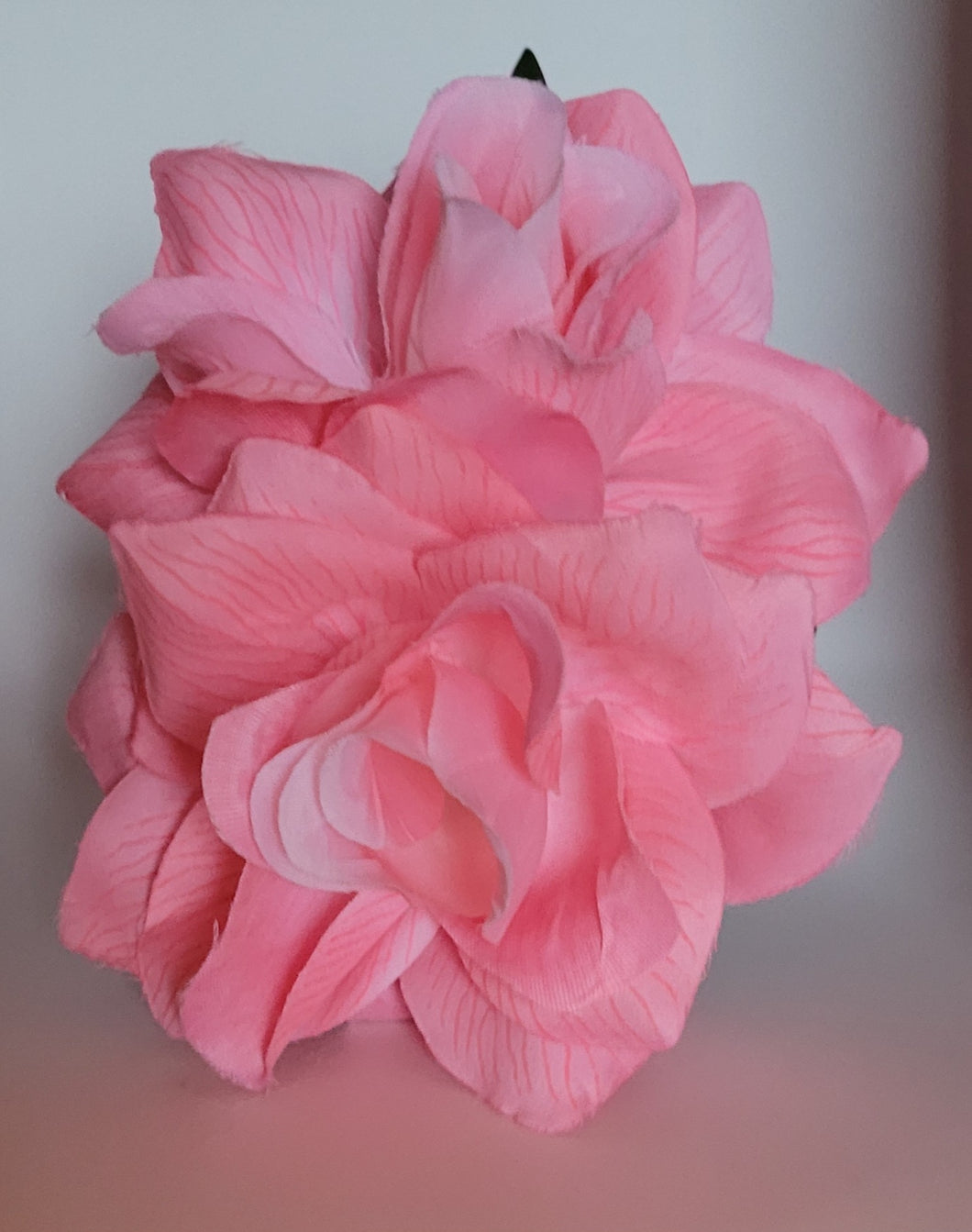 Double Rose Hair Flower in Pink