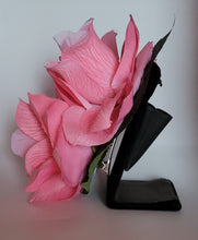Load image into Gallery viewer, Double Rose Hair Flower in Pink
