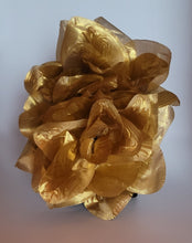 Load image into Gallery viewer, Double Rose Hair Flower in Gold
