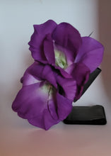 Load image into Gallery viewer, Double Gladiolus Hair Flower in Purple
