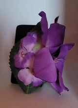 Load image into Gallery viewer, Double Gladiolus Hair Flower in Purple
