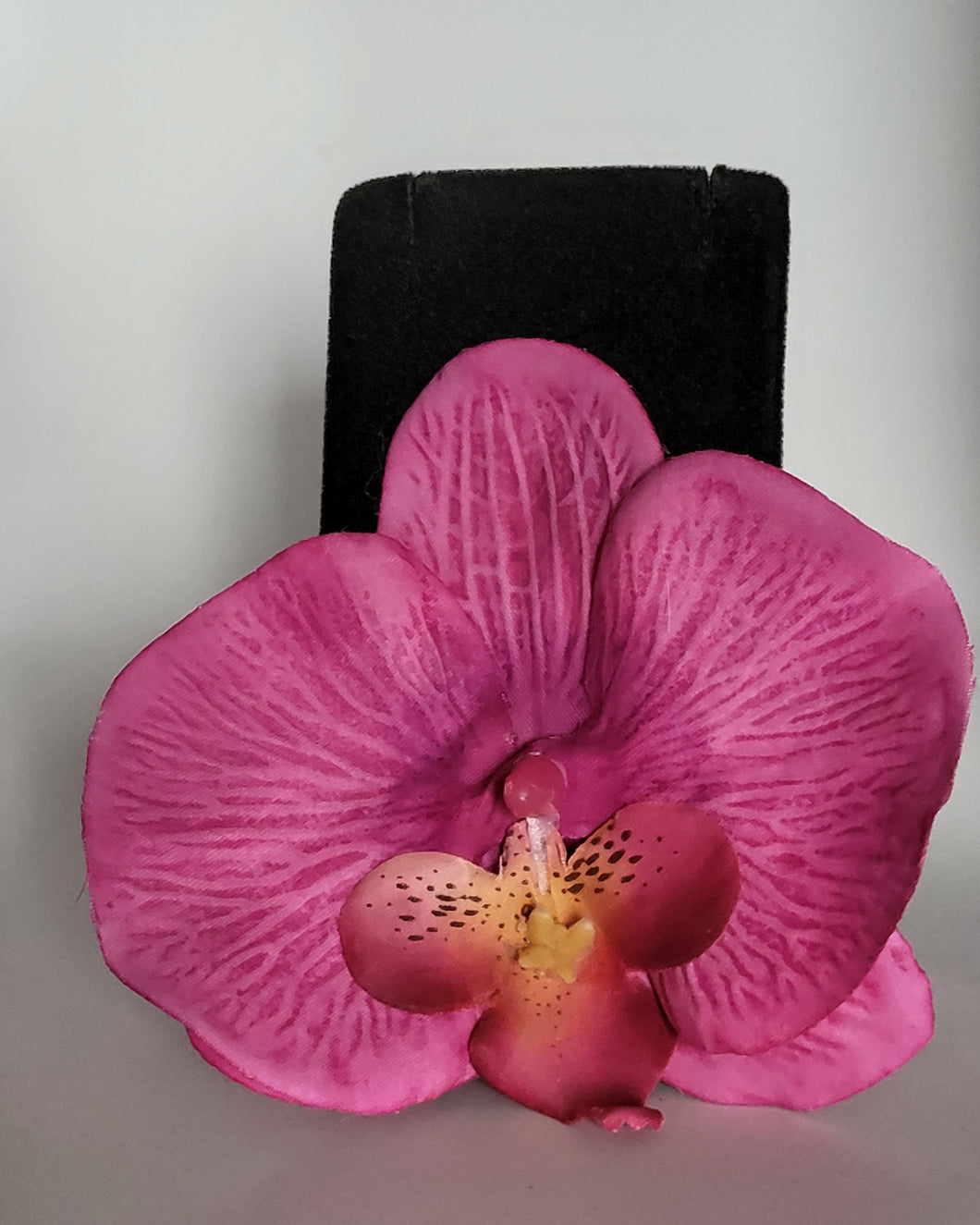 Large Orchid Hair Flower in Hot Pink