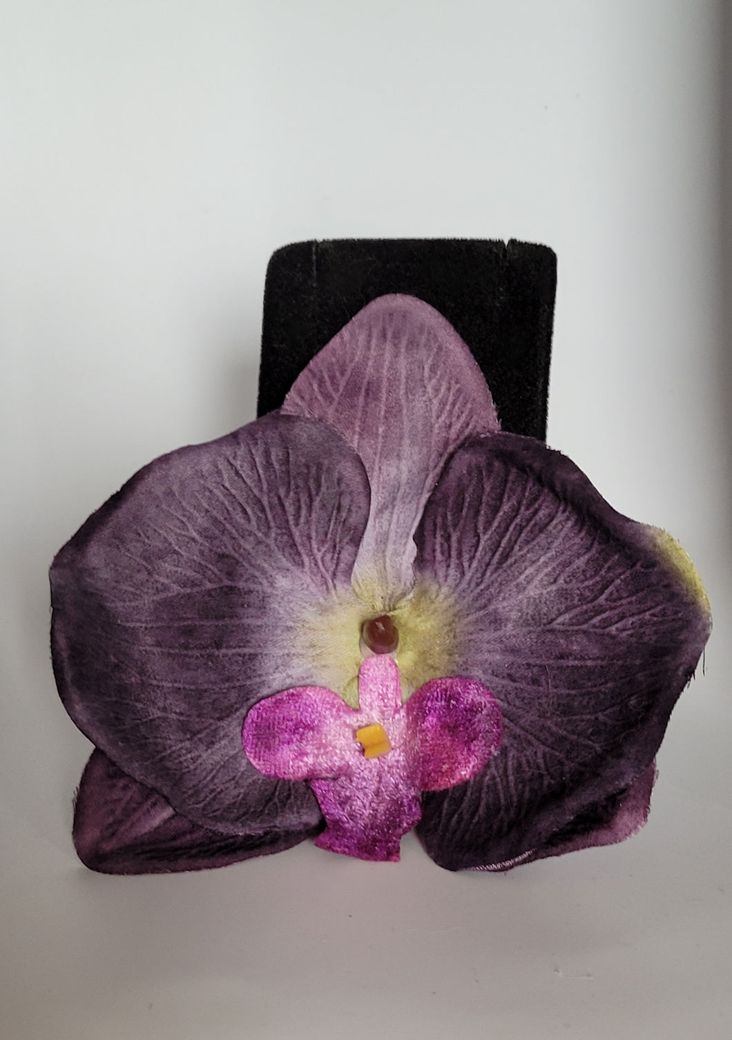 Large Orchid Hair Flower in Grayish Purple