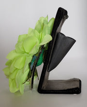 Load image into Gallery viewer, Dahlia Hair Flower in Lime Green

