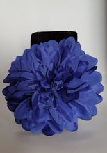 Load image into Gallery viewer, Dahlia Hair Flower in Blue
