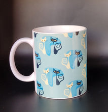 Load image into Gallery viewer, Black and White Atomic Cats Coffee Mug

