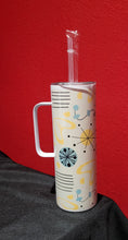 Load image into Gallery viewer, Atomic Boomerang Tumbler in Blue, Yellow, and Black
