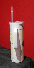 Load image into Gallery viewer, Atomic Boomerang Tumbler in Blue, Yellow, and Black
