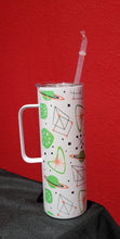 Load image into Gallery viewer, Atomic Boomerang Tumbler in Green, Orange, and Black
