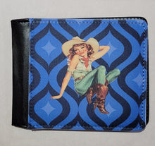 Load image into Gallery viewer, Men's Cowgirl Pinup Wallet
