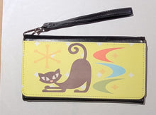 Load image into Gallery viewer, Atomic Stretching Cat Wristlet/Wallet/Crossbody
