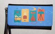 Load image into Gallery viewer, Mid Century Inspired Cat Wristlet/Wallet/Crossbody

