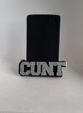 Load image into Gallery viewer, C*nt Brooch in Silver and Black
