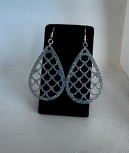 Load image into Gallery viewer, Mermaid Scale Earrings in Silver Resin
