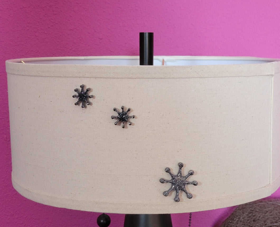 Atomic Sunburst Lampshade Magnet Set in Gunmetal