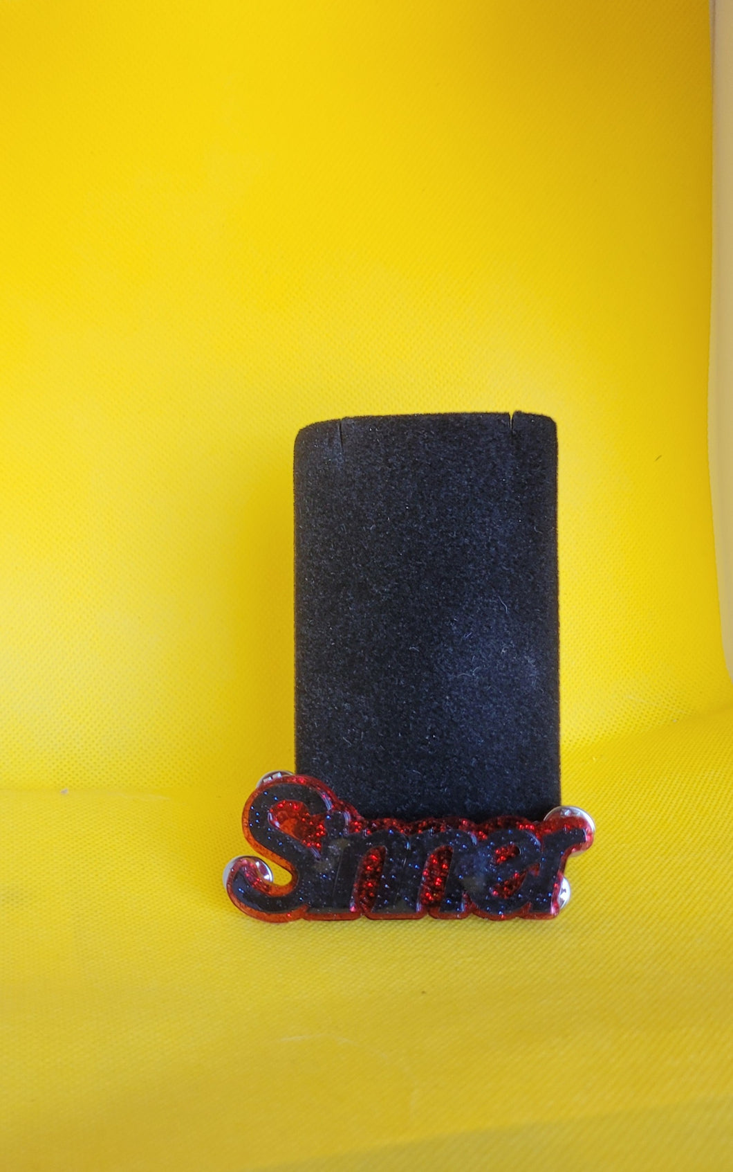 Sinner Brooch in Red and Black