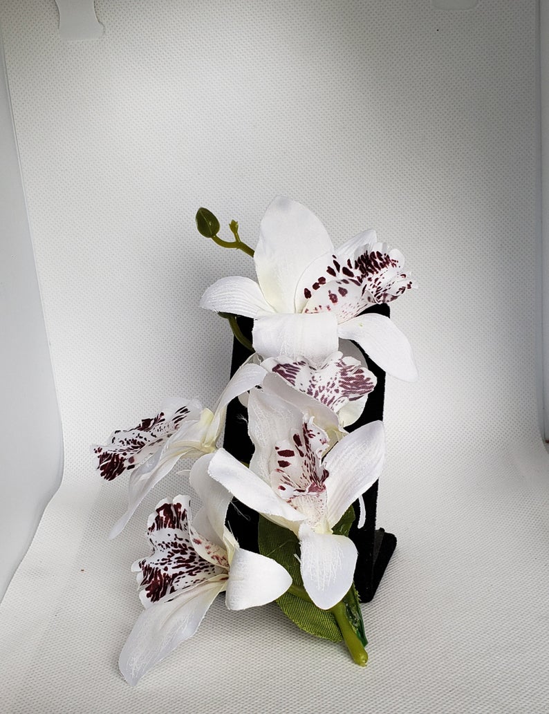 Butterfly Orchid Hair Flower in White