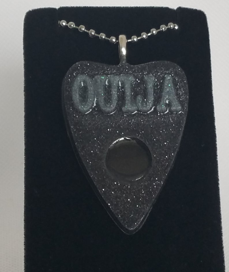 Planchette Necklace in Black and White