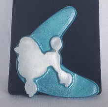 Load image into Gallery viewer, Retro/Rockabilly atomic boomerang and poodle brooch
