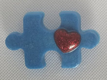 Load image into Gallery viewer, Bryan&#39;s Heart Autism Awareness Puzzle Brooch
