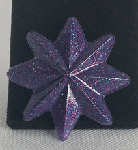 Load image into Gallery viewer, Atomic Starburst Brooch in Galaxy Purple
