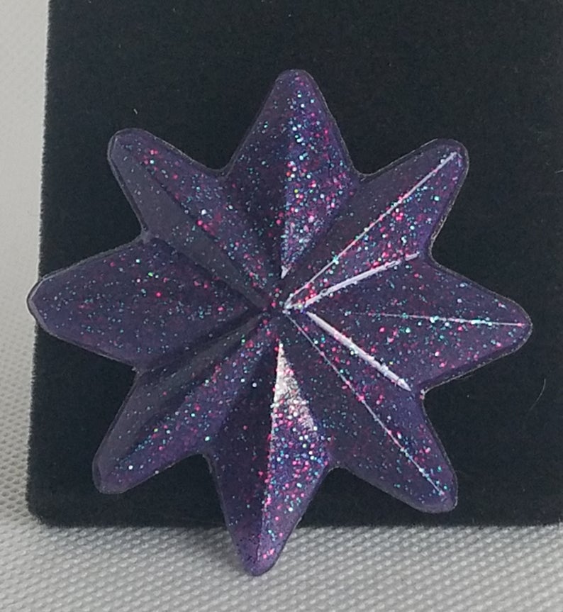 Atomic Starburst Brooch in Galaxy Purple