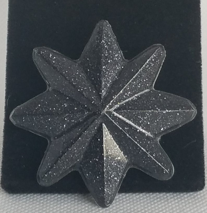 Atomic Starburst Brooch in Black