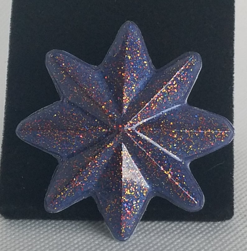 Atomic Starburst Brooch in Orchid