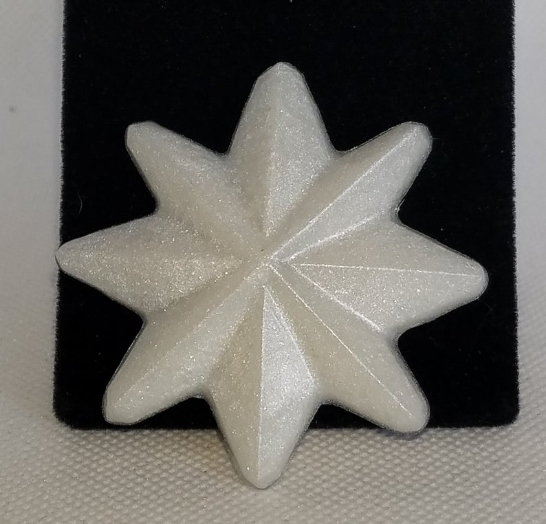 Atomic Starburst Brooch in Shimmery White