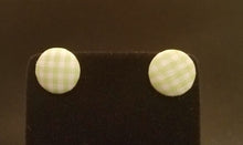 Load image into Gallery viewer, Retro Gingham Button Earrings
