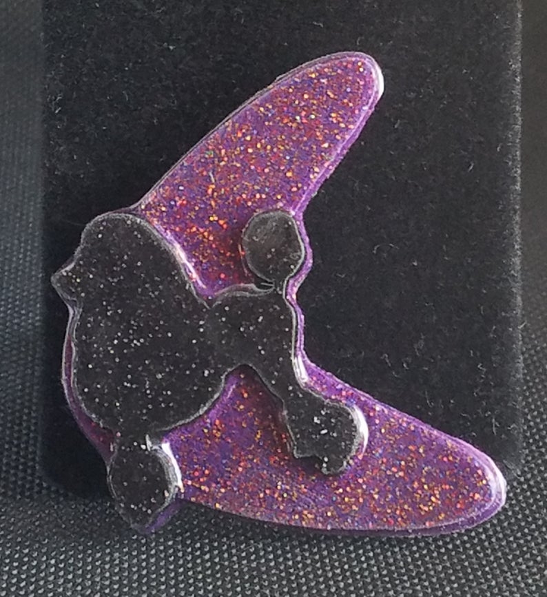 Atomic Boomerang and Poodle Brooch (Large)