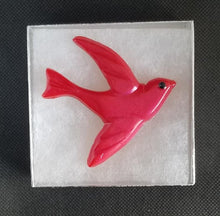 Load image into Gallery viewer, Swallow Brooch in Firecracker Red
