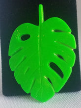 Load image into Gallery viewer, Tropical Leaf Brooch in neon green
