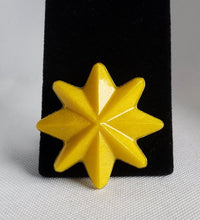 Load image into Gallery viewer, Atomic Starburst Brooch in Banana Boat Yellow
