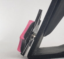 Load image into Gallery viewer, Triple Diamond Brooch in Hollywood Pink and Black
