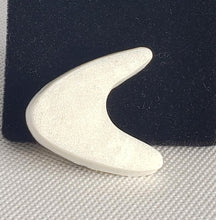 Load image into Gallery viewer, Small Atomic Boomerang Brooch in Shimmery White
