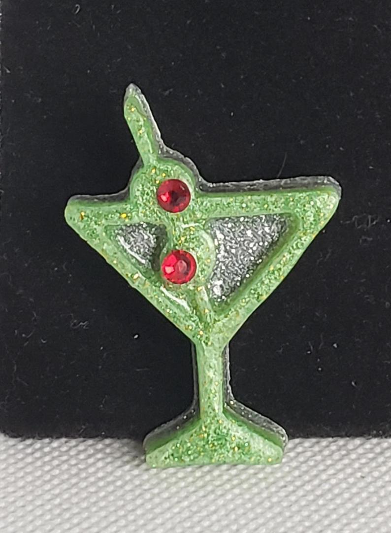 Small Martini Glass Brooch