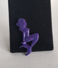 Load image into Gallery viewer, Mini Mermaid Brooch in Queen&#39;s Purple
