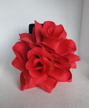 Load image into Gallery viewer, Double Rose Hair Clip in Red
