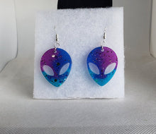 Load image into Gallery viewer, Galaxy Alien Earrings
